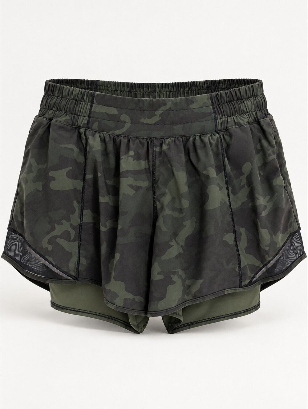 Lululemon Hotty Hot Low-Rise 4" Camo Lined Shorts Women’s Size 10
